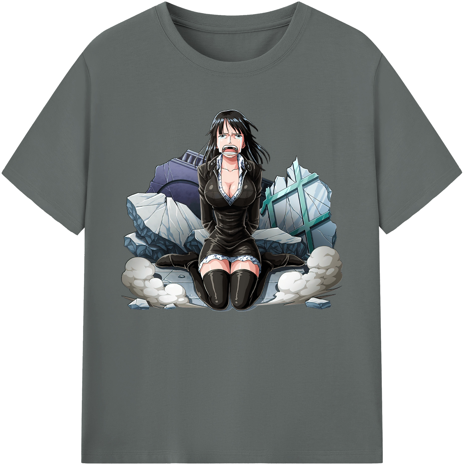 ワンピース ニコ・ロビン ONE PIECE Nico Robin 綿100％ メンズ半袖Tシャツ｜肌触りやわらか＆通気性
